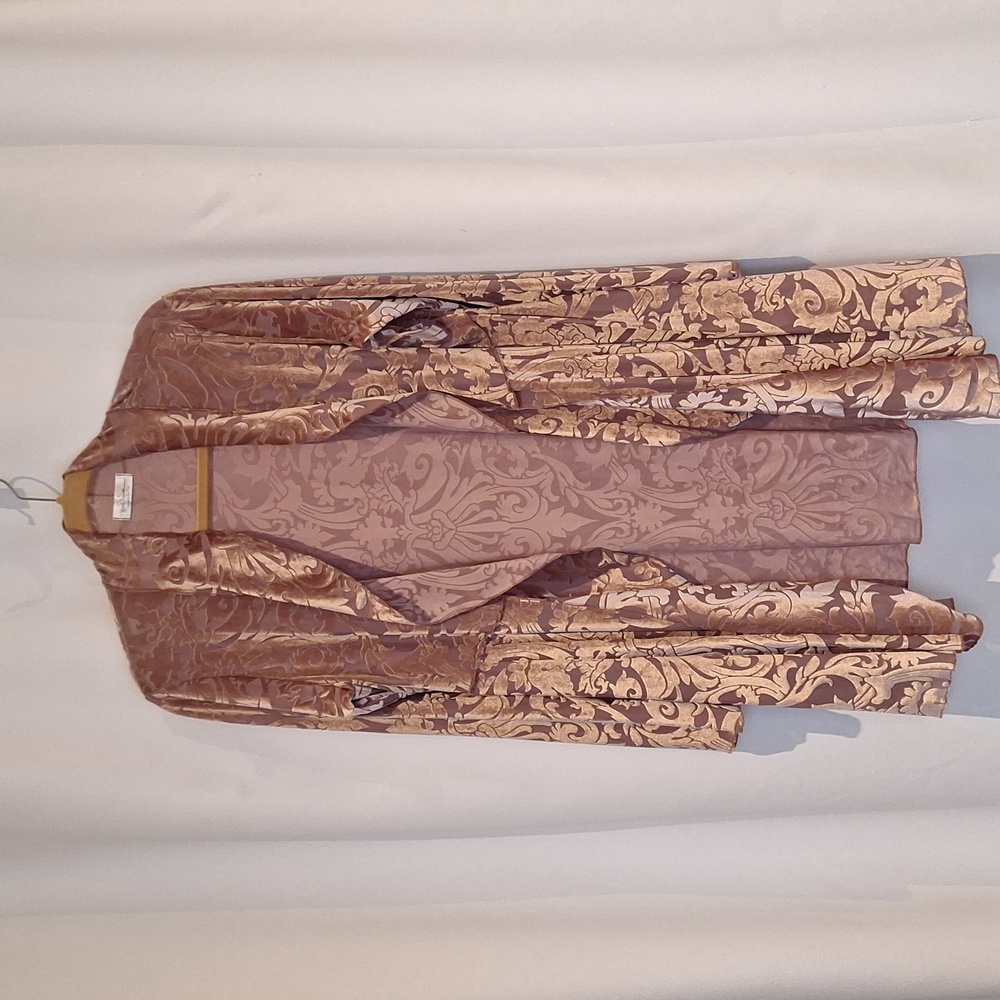 Vine Street size large blush pink velvet burnout open cardigan